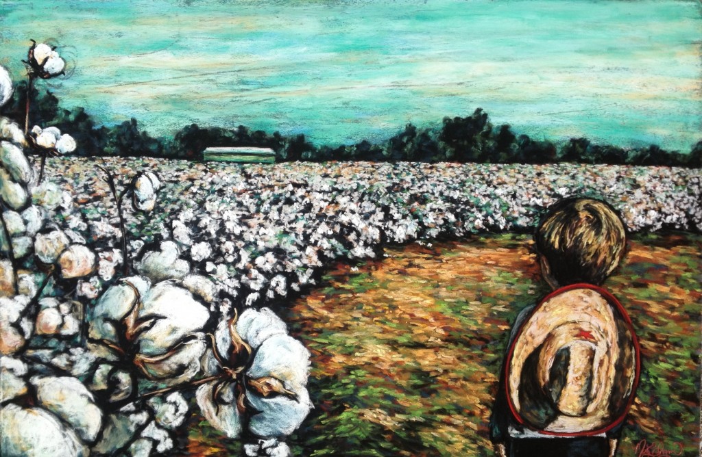 Cotton Whispers, 24x36" soft pastel on board