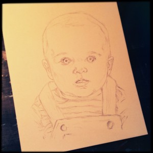 Baby Boy, 11x14 preliminary sketch