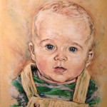 Baby Boy, 11×14 pastel on card, commissioned
