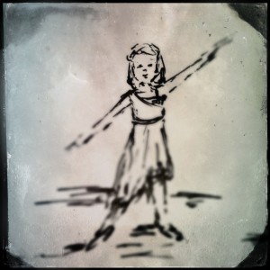 Ballet Pose, Ink Doodle