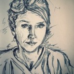 Self portrait, graphite sketch