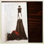 Tybee Island Lighthouse, 2×4 watercolor pencil