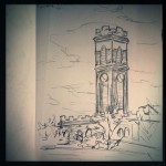 Vanderbilt, graphite sketch
