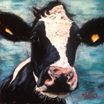 Moo 2 8×8 pastel on card SOLD