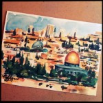 Jerusalem, 5×7 watercolor commission