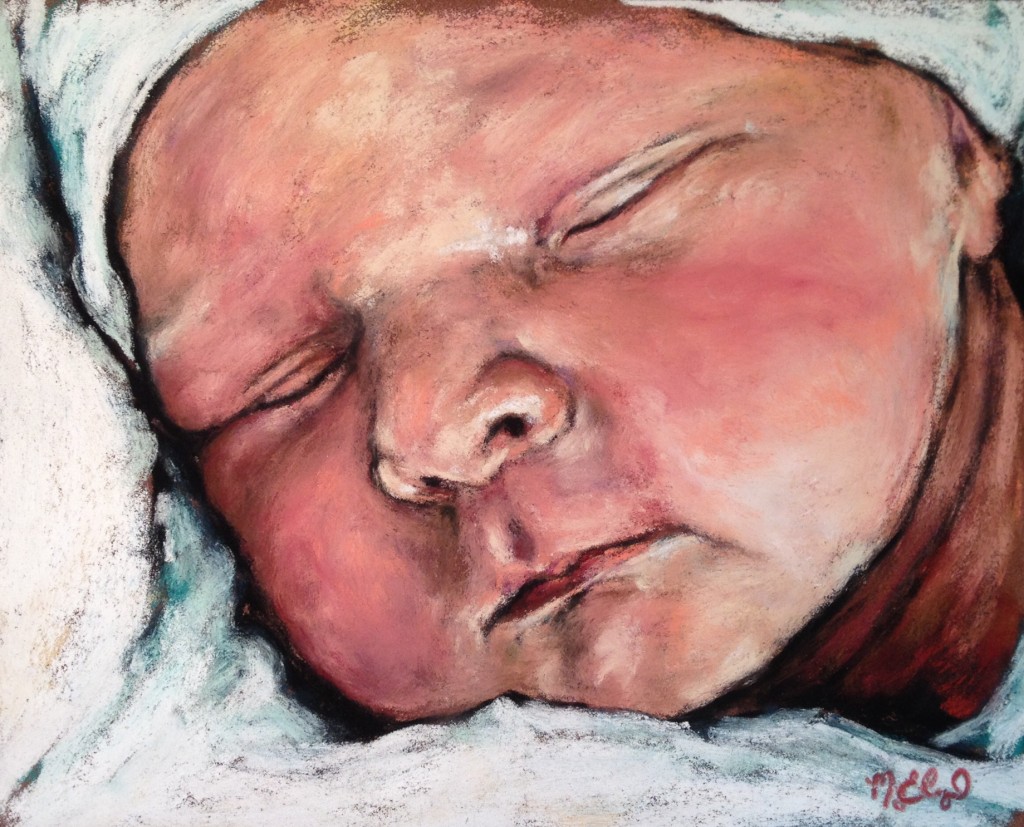Baby Brother, 8x10 pastel