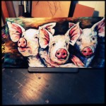 3 Little Pigs, 10×20 pastel