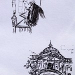 Charterhouse & St. Paul’s, London, ink doodles