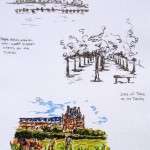 Tuileries Garden, ink & marker doodles