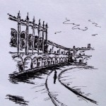 Christ Church, Oxford, ink doodle