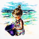 Sand Bucket, ink & marker doodle