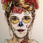 Dia de los Muertos, ink & marker