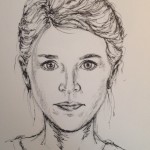Self Portrait, ink