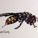 Hornet Sting, ink & marker doodle