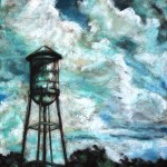 Old Water Tower, 14×21 pastel
