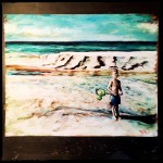 Beach Adventures, 16×20 pastel