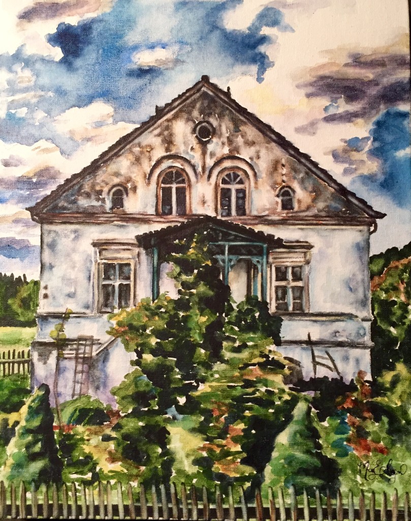 Wepritz Farm, 8x10 watercolor on canvas